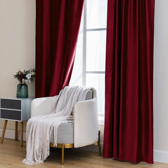 MIULEE Velvet Curtains 84 inches 2 Panels - Image 7