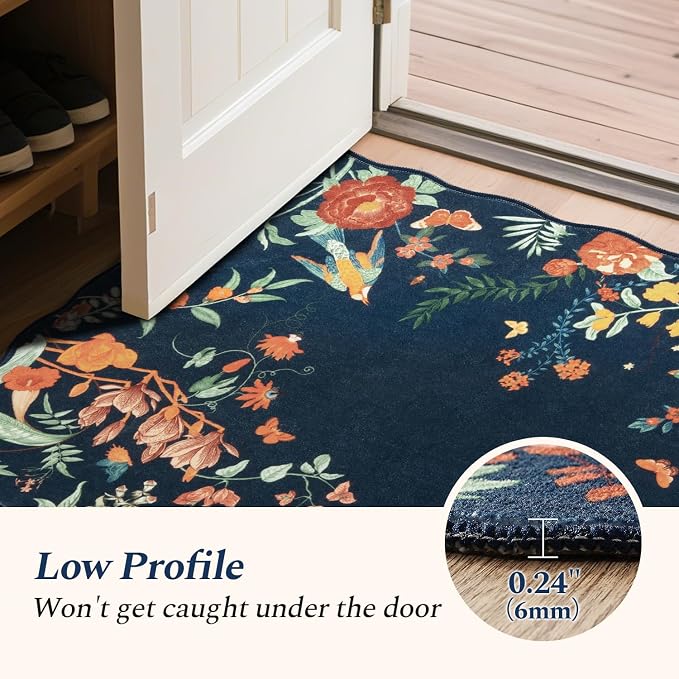 Rugflix 2x6 Runner Rug for Hallway, Washable Kitchen Runner Non Slip, Soft Low - Image 8