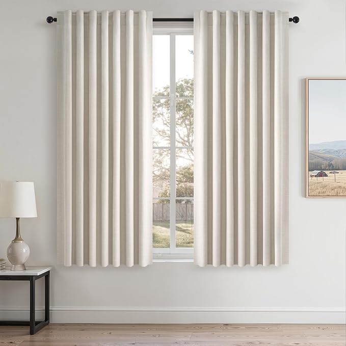 54 Inch Long Blackout Tiers Curtains by Topfinel