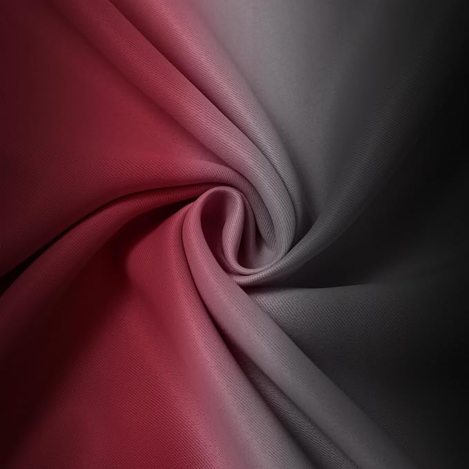 Yakamok Blackout Ombre Burgundy and Black Curtains - Image 8