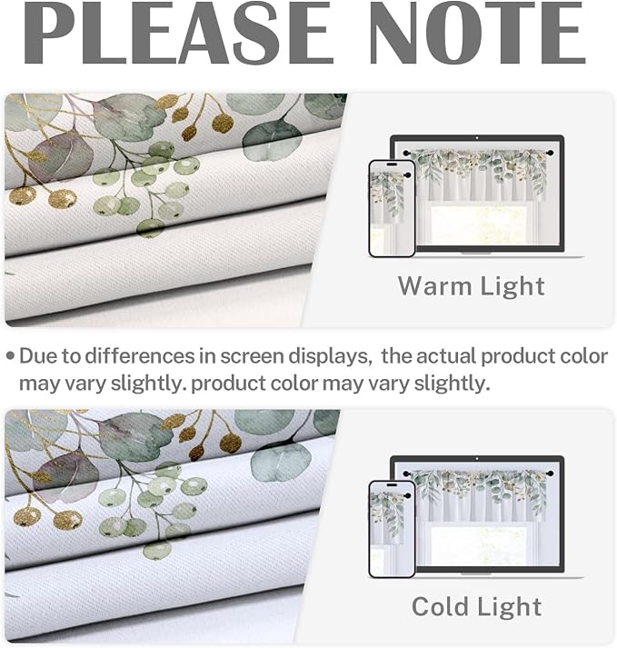 Emvency 4 Pack Valances Window Treatments, 52x12 Inch Rod Pocket - Image 6