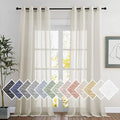 NICETOWN Linen Sheer Curtains 90 inch Length by NICETOWN