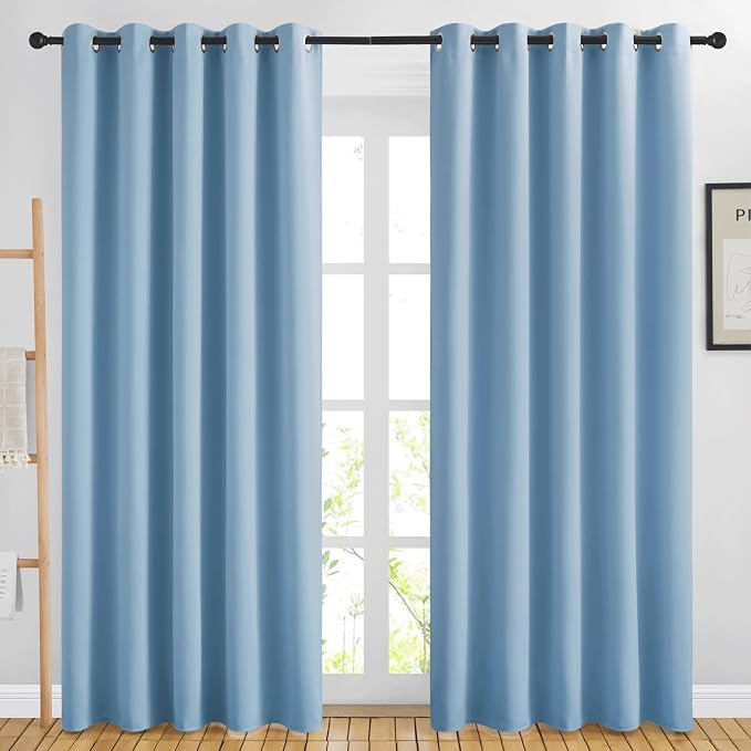 NICETOWN Room Darkening Blue Curtains by NICETOWN