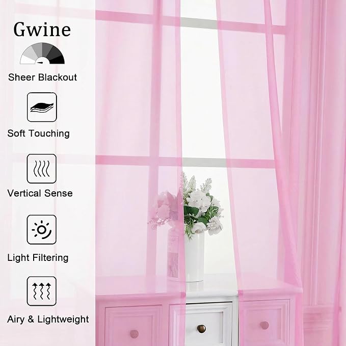 Gwine Extra Long Sheer Curtains 120 Inches Long - Image 4