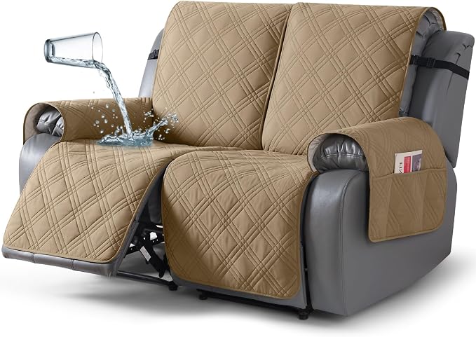 TAOCOCO 100% Waterproof Loveseat Recliner Covers 2 Seater, Split Loveseat Covers by TAOCOCO