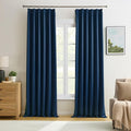 Navy Blue Blackout Curtains 94 Inch Long 2 Panels Set, Room Darkening Blackout by KEQIAOSUOCAI