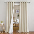 NICETOWN Natural Thick Linen Full Blackout Curtains by NICETOWN