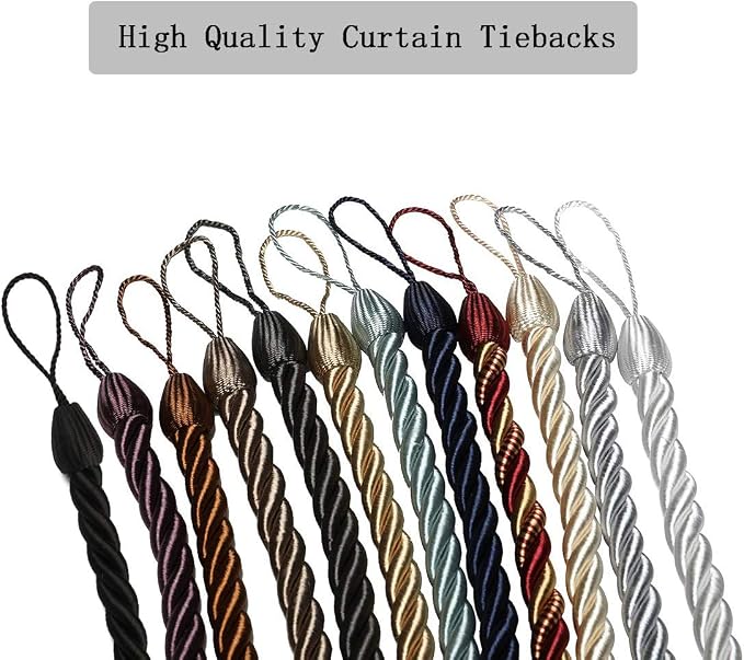 BEL AVENIR Curtain Tiebacks Ropes Tie-Backs, Handmade Curtain Holdbacks - Image 6