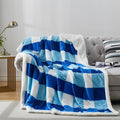 PU MEI Sherpa Blanket Twin Plaid Thick Bed Blanket, 90”*80” Super Soft Flannel by HOME