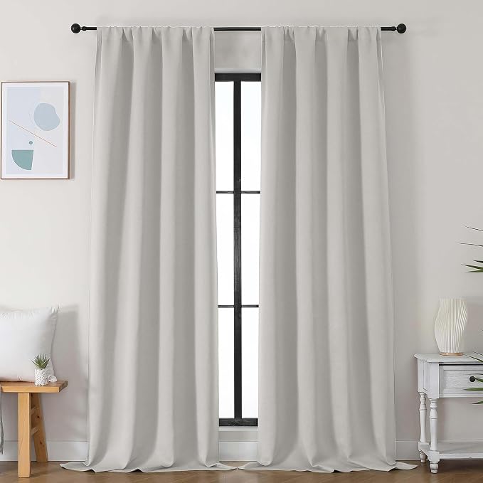 Simplebrand Ava Natural Blackout Curtains by Simplebrand