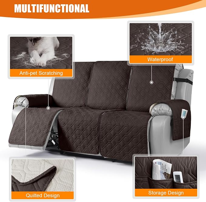 VANSOFY Waterproof Recliner Couch Covers, Sofa Covers 1-Piece Washable - Image 7