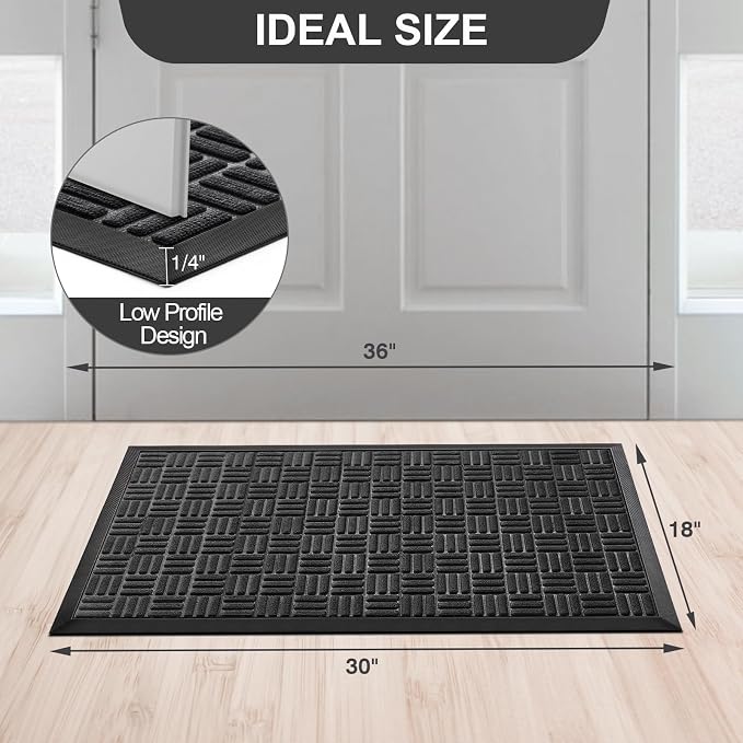 Mibao Front Door Mat, Heavy Duty Durable Welcome Mat - Image 2