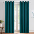 NICETOWN Teal Blackout Curtains 84inch Length 2 Panels Set, Grommet Chic by NICETOWN