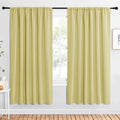 NICETOWN Bedroom Window Curtain Panels, Paler Yellow, 2 Panels, 62 in x 72 in by NICETOWN