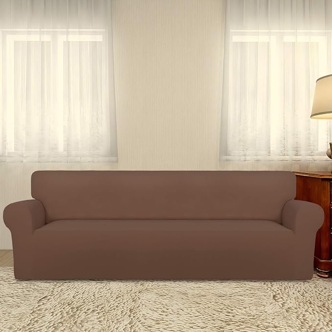 PureFit Super Stretch 4 Seater Sofa Slipcover – Spandex Non Slip Soft Couch - Image 2