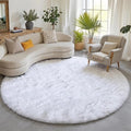 ONASAR White Round Rugs 6ft for Living Room Bedroom, Fluffy Circle Area Rug for by ONASAR