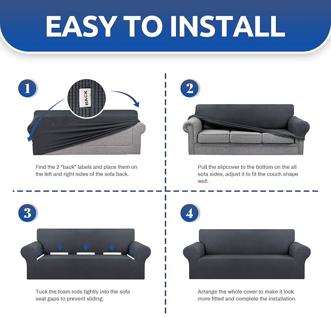 KEKUOU Stretch Sofa Cover Slipcover ，Couch Covers - Image 6