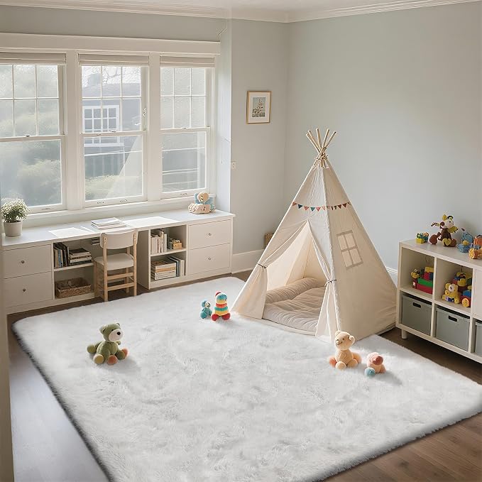 Shag Area Rugs for Living Room 8X10 Ultra Soft Fluffy Area Rugs for Bedroom Dorm - Image 4