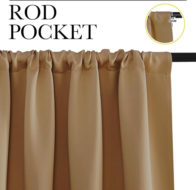 NICETOWN RV Blackout Curtains for Camper Windows, Kitchen Curtains, Short - Image 2