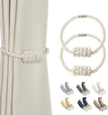 BEL AVENIR Magnetic Curtain Tiebacks, Decorative Drapery Holdbacks Modern Woven by BELAVENIR
