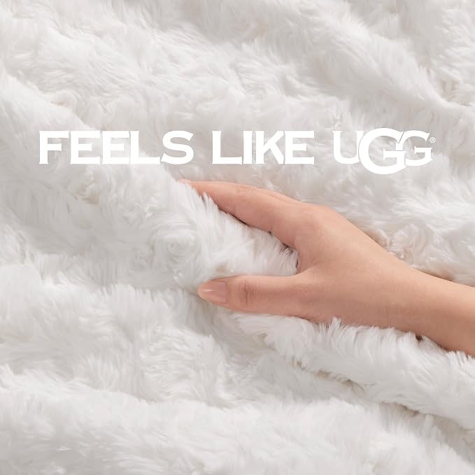 UGG Adalee Faux Fur Throw Blanket - Image 3