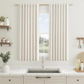 Guken 100% Blackout Cream Linen Curtains 52 Inch Wide by 56 Inch 2 Panels Set by Guken