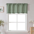 Chyhomenyc Sage Green Short Curtain Valance by Chyhomenyc