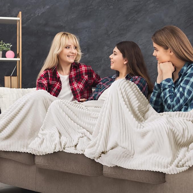 Buryeah 6 Pcs Flannel Throw Blanket Bulk 50 x 60 in Sleepover Blanket Outdoor - Image 5