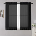OWENIE Black Sheer Curtains, Bedroom by OWENIE