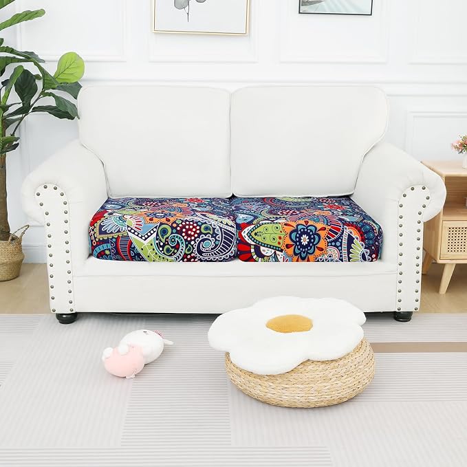 Smiry Printed Couch Cushion Covers, Stretch Soft Couch Covers - Image 5