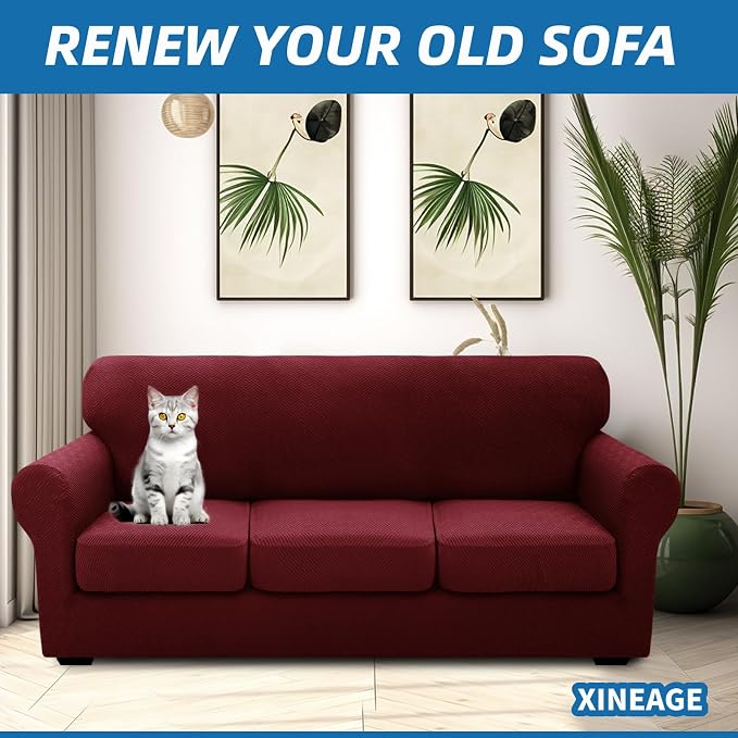 XINEAGE 2026 New 4 Pieces Extra Large Couch Covers - Image 3