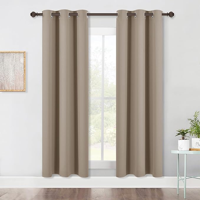 NICETOWN Blackout Window Curtains 70" L, 2 Panels, 34 inch, Grommet Top Room by NICETOWN