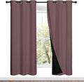 NICETOWN Full Shade Curtain Panels, Dry Rose, Pair of Thermal Insulated & by NICETOWN