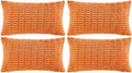 Fancy Homi 4 Packs Orange Fall Decorative Throw Pillow Covers 12x20 Inch by Fancy+Homi