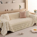 HANDONTIME Shaggy Couch Cover for Dogs Rabbit Plush Loveseat Cover Dog Couch by HANDONTIME