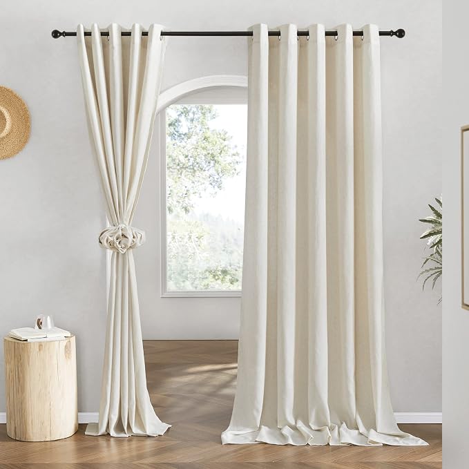 NICETOWN Flax Natural Linen Curtains by NICETOWN