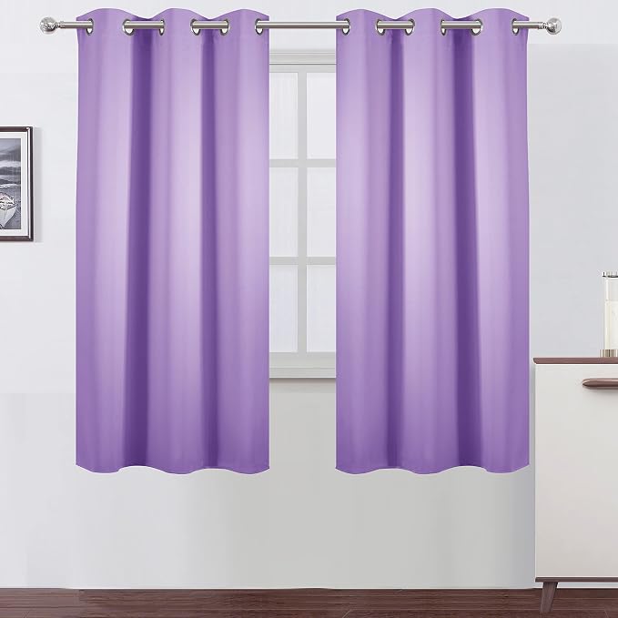 LEMOMO Lavender Blackout Curtains 42 x 63 Inch Length/Set of 2 Curtain by Lemomo