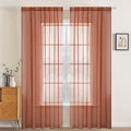 MIULEE 2 Panels Solid Color Sheer Window Curtains Elegant Window Voile Fall by MIULEE