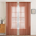 MIULEE 2 Panels Solid Color Sheer Window Curtains Elegant Window Voile Fall by MIULEE