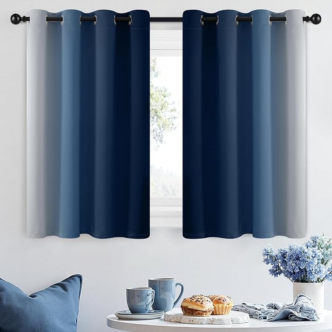 SimpleHome Ombre Room Darkening Curtains 36 inches Length - Image 2