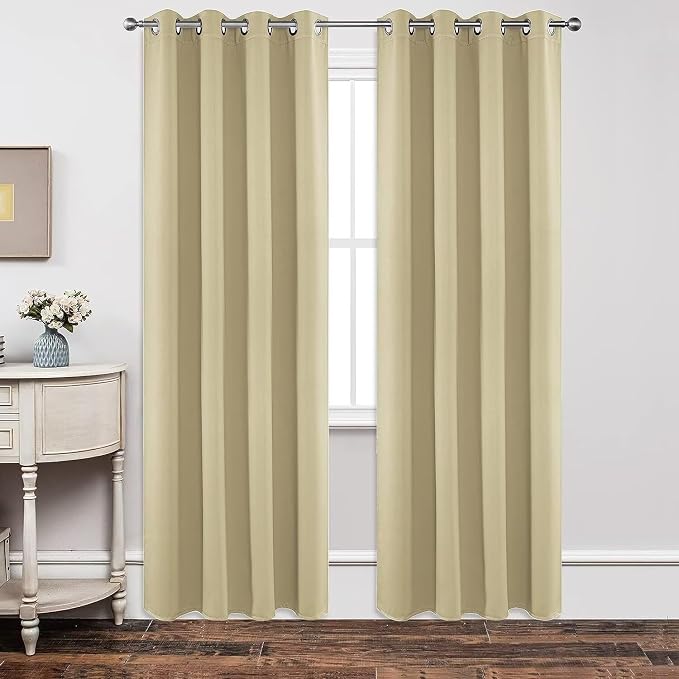 Joydeco Blackout Curtains 108 Inch Length 2 Panels Set, Thermal Insulated Long by JOYDECO