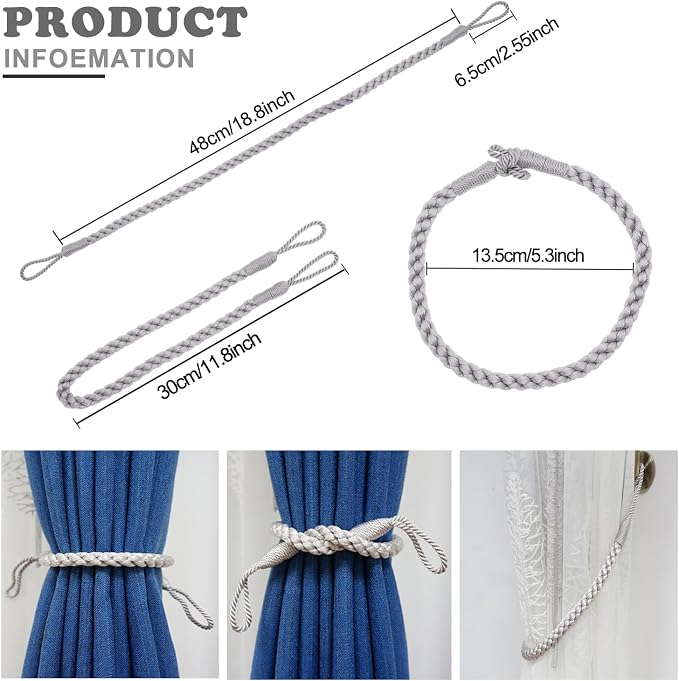 Curtain Tiebacks Ropes - Image 3