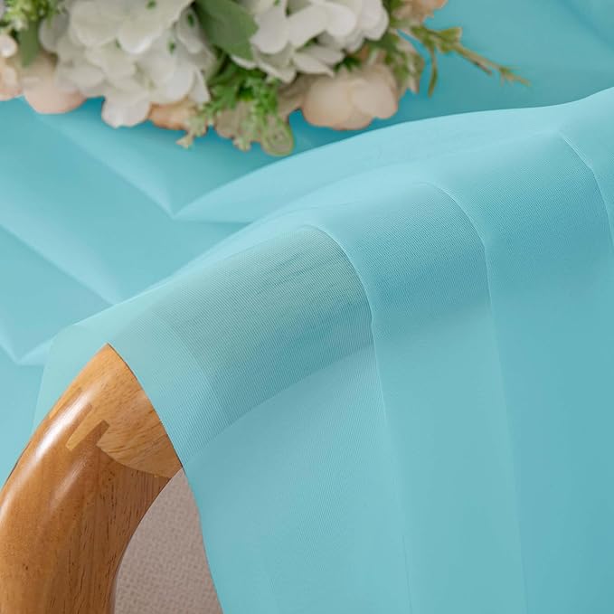 OVZME Sheer Curtains 84 Inches Long 2 Panels Set, Light Filtering Transparent - Image 3