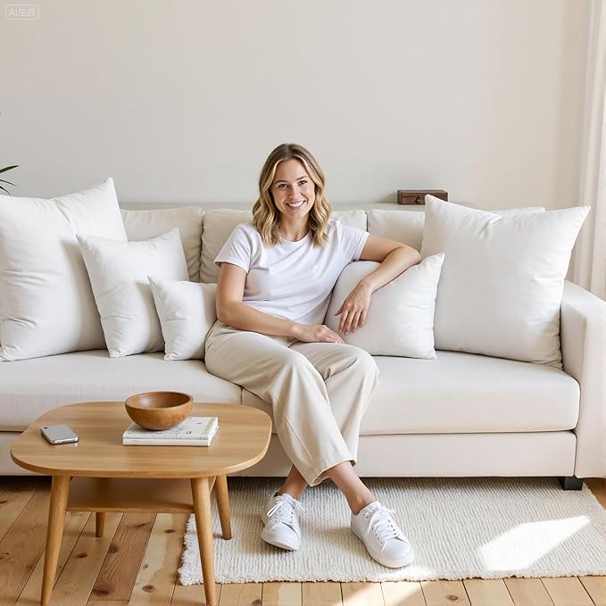 MIULEE Throw Pillow Insert Premium Pillow Stuffer Sham Square Form - Image 4