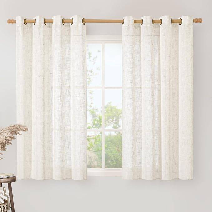 LAMIT 54 Inch Length Linen Curtains by LAMIT