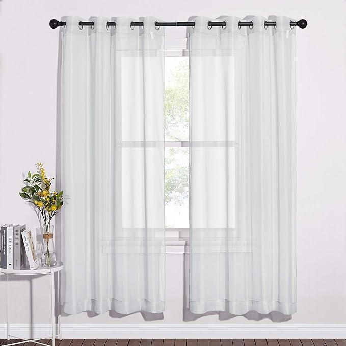 NICETOWN Light Gray Sheer Curtains by NICETOWN