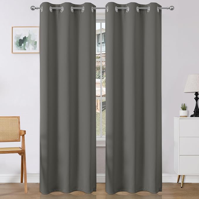 Joydeco Blackout Curtains 108 Inches Long 2 Panels Set, Thermal Insulated Long by JOYDECO
