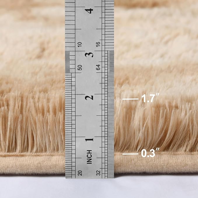 Large Shag Area Rugs 6 x 9, Tie-Dyed Plush Fuzzy Rugs - Image 2