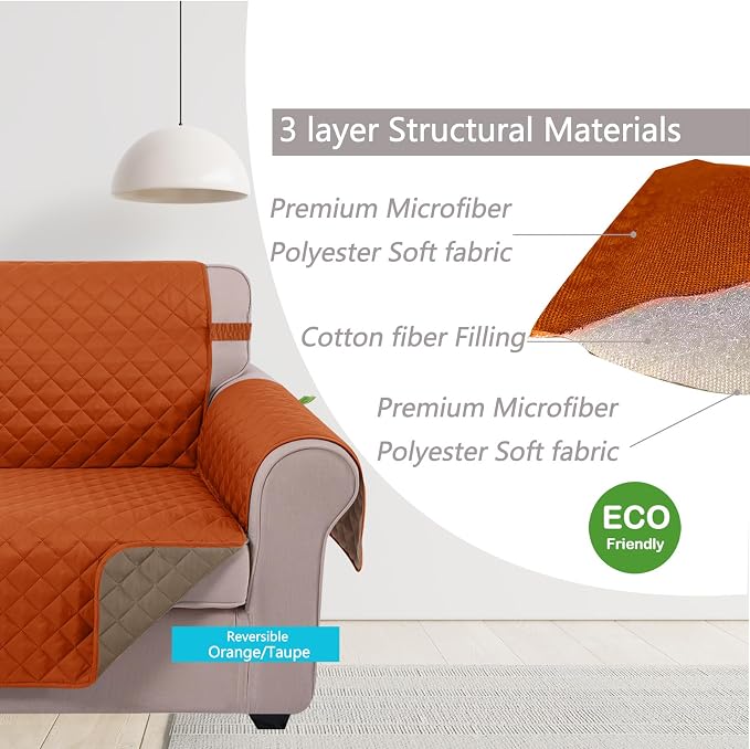 U-NICE HOME Large Sofa Cover Reversible Couch Cover - Image 5