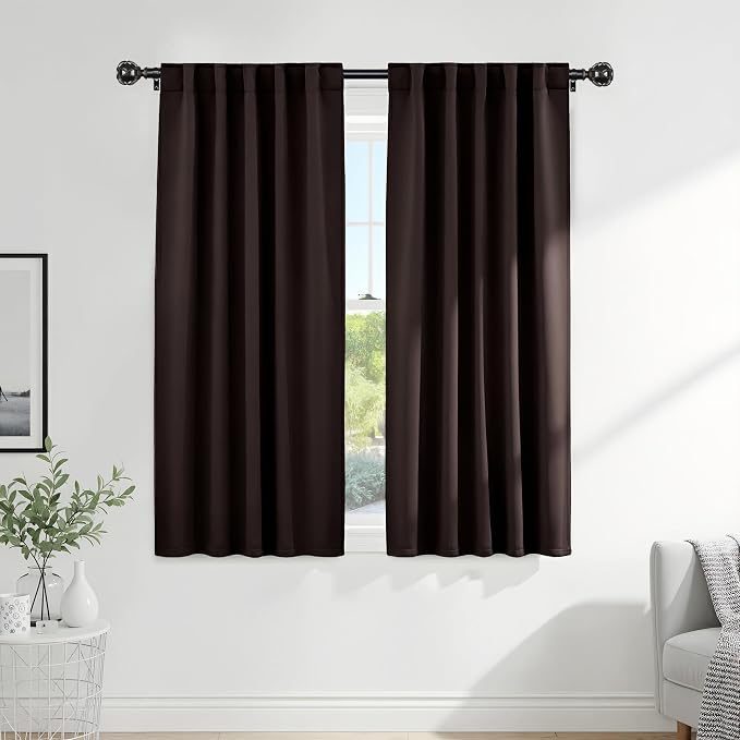 Pony Dance Blackout Curtains Thermal Insulated Window Treatment Panels Room by PONYDANCE